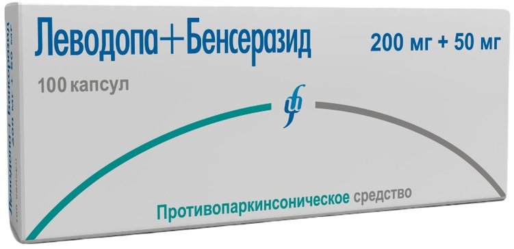 Купить Леводопа+бенсеразид капс. 200мг+50мг 100 шт (леводопа+бенсеразид ...